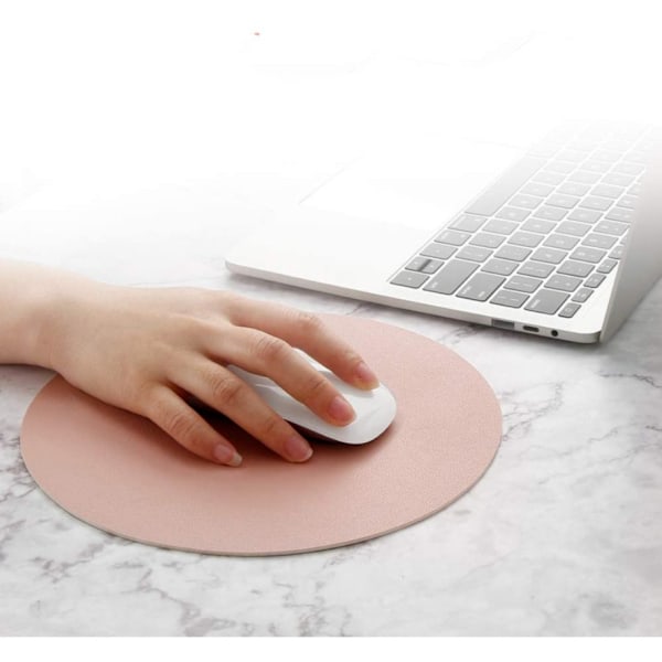 Rund anti-slip musmåtte (rosa)