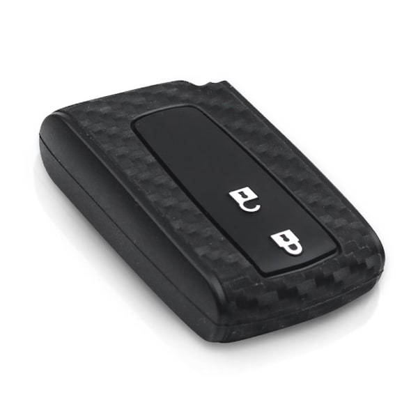 Silikon Kolfiber Bilnyckelfodral för Toyota Prius Svart Black one size