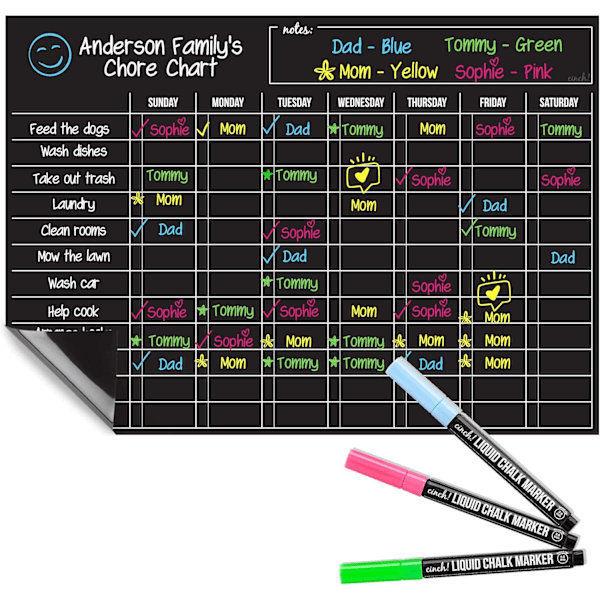 Magnetisk svart tavla för flera barn och