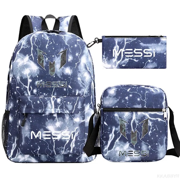 Fodbold Messi rygsæk 3 dele Dark Khaki