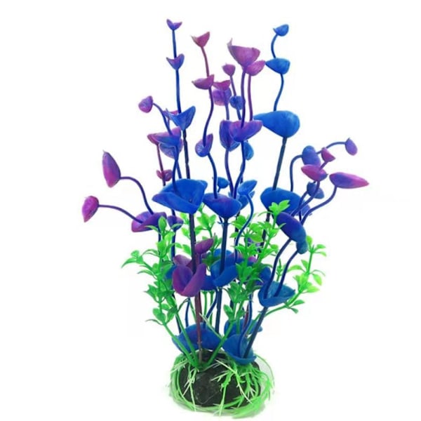 Plast akvarieplanter, hver 20 cm høy og 2 poser, for akvarium