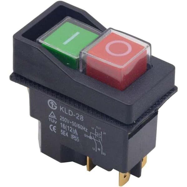 Waterproof Magnetic Switch, MoreChioce 4-Pin On/Off Push Button Start Stop Switch Machine Accessories 250V 16A, Sunny-FS-