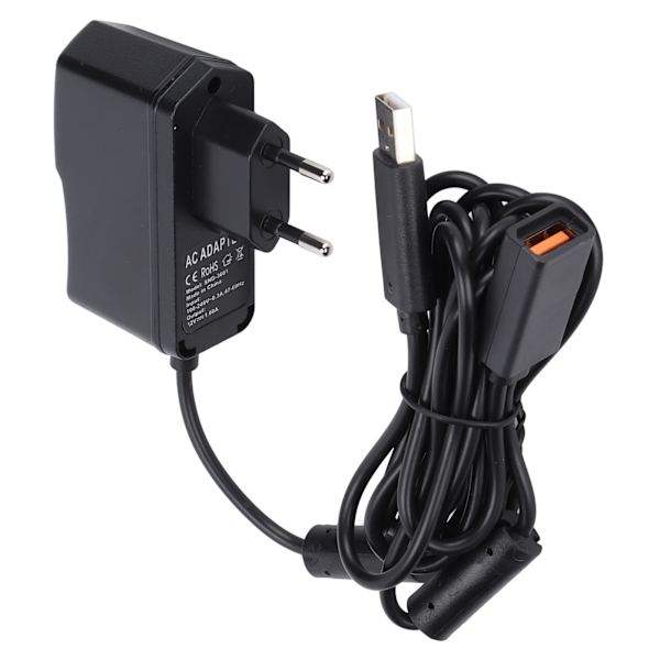 USB til AC-adapter til Xbox 360 Kinect-sensor EU-stik 100-240V strømkabel-FS-