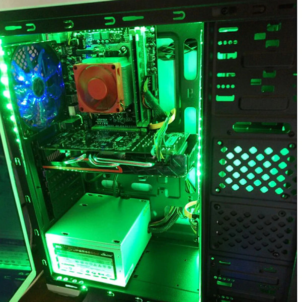 LED-stripe for USB Hvit LED 1 meter TV