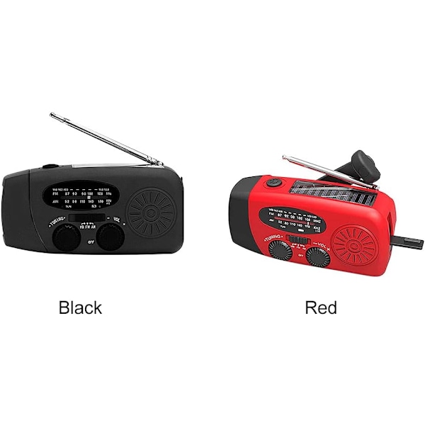 AM FM -käsikampi aurinkoradio, kannettava AM FM -hätäradio