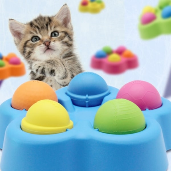 Pedagogiska leksaker för husdjur Djurmatskål Roliga leksaker för katter och hundar, slumpmässiga färger