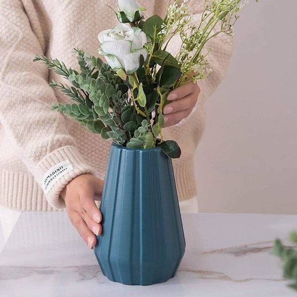 Plastblomvaser, Origami Nordisk Dekorationsflaska Vas