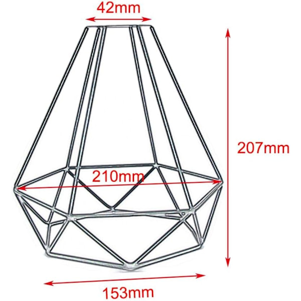 4x Vintage Cage Trådskærm, Retro Industrielt Metal DIY Gulvlampe