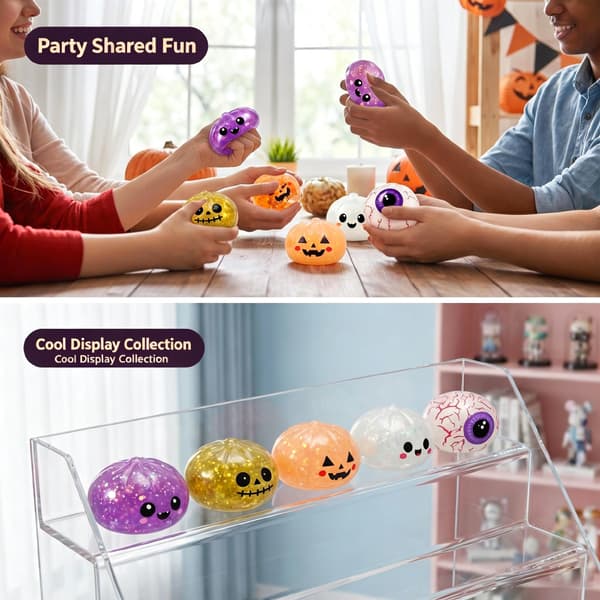 Halloween Spøkelse Dumpling Squishy Leketøysett 5-pakning