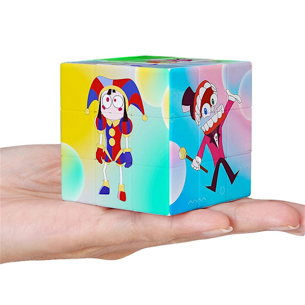 3.5cm The Amazing Digital Circus Third-Order Magic Square Keychain Cartoon Cute Keychains, Pendant Decoration Gift-FS2- Pomni