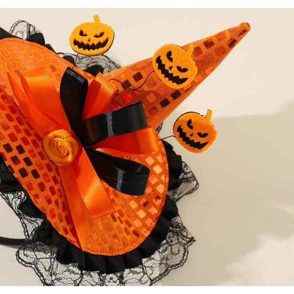 Halloween-huvudbonader Häxhatt Hårsnoddar Yellow