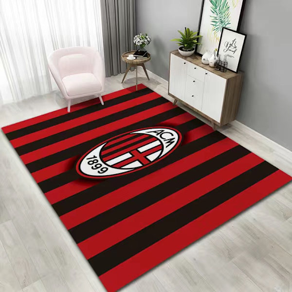 Vintage firkantede tepper Myk, sklisikker matte med høy vannabsorpsjon for arbeidsrom AC Milan