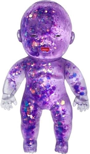 Glitterdukke Squishies Stressbold, Squishy Baby Sensorisk Fidget til Stresslindring, Blød Sød Klem, Bærbar Skrivebordsdekoration og Afslappende Gave til