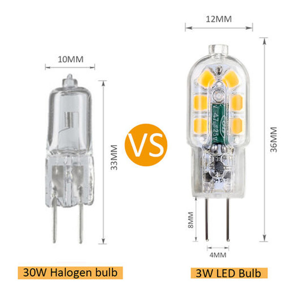 Tomshine G4 LED-lampor 12-pack Varmvit-FS-