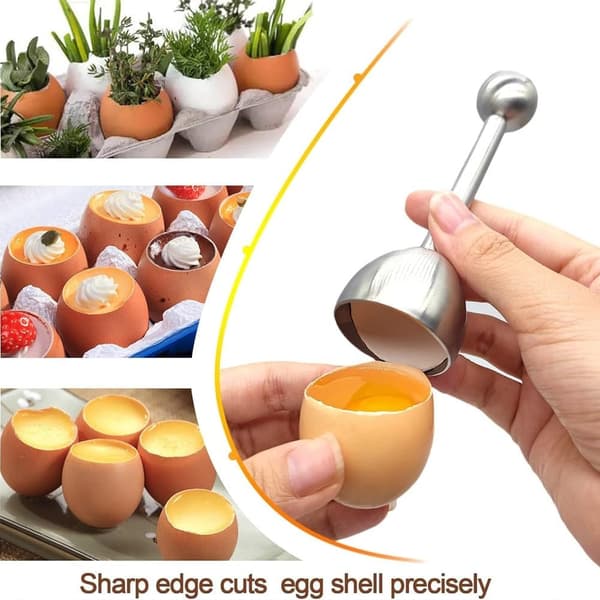 Eierschalensollbruchstellenverursacher - German Egg Cracker, Shell Opener, Topper Tool, Soft Boiled Cutter, Kitchen Utensil for Raw, Hard or Soft Boiled