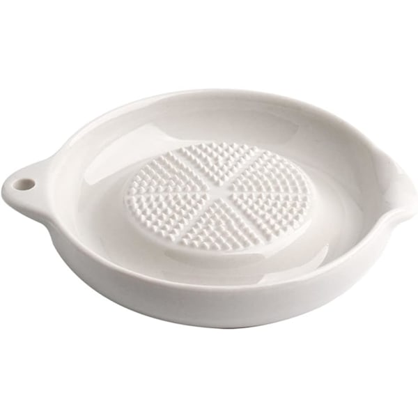 Porcelain Grating Disc for Garlic Onion Cheese Multi-purpose Ceramic Ginger Grater Feeding Tool - Easy to Clean and Store