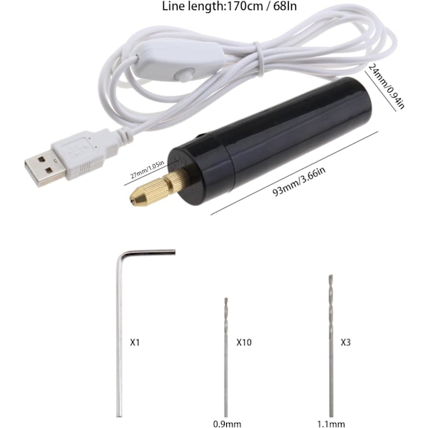 Mini USB Sähköinen Käsiporakone Työkalusetti Kaulakorun Tekemiseen