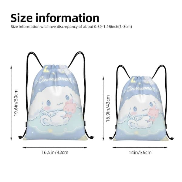 Cinnamoroll (7) Dragskoväska Studentficka Pojke Flicka Ryggsäck Förvaring-ML2207 S
