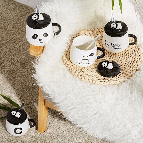 Keramisk Krus Gave - 3D Panda til Fødselsdag, Julegave Kaffe
