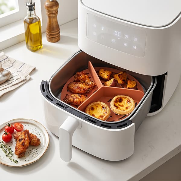 Silikone Trekant Separator til Airfryer Skålindsats Tilbehør Not provided Blue