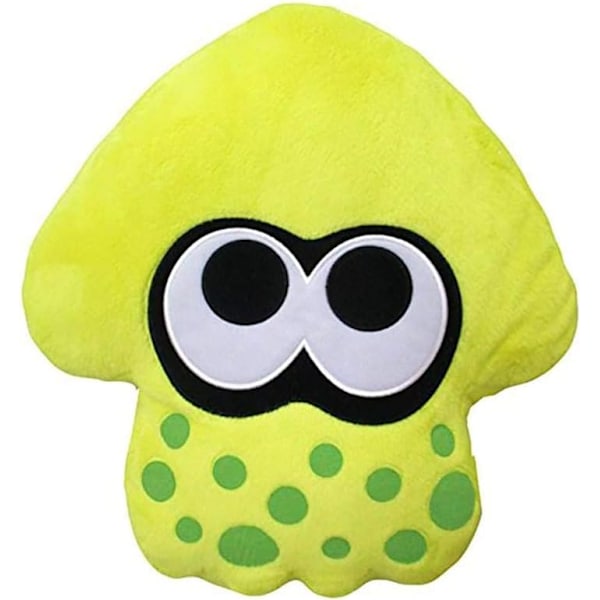 1664 Splatoon 2-serien - 1664 - Neon Yellow Squid Cushion Plyschlegetøj, 14\"