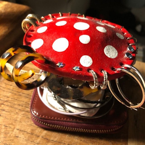 Svampe Ørepynt Holder Stativ Organizer ROSA