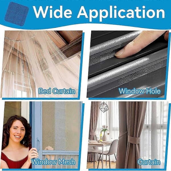 Window Screen Repair Patches Strong Self-Adhesive Window Screen Mesh Tape Repair-FS-