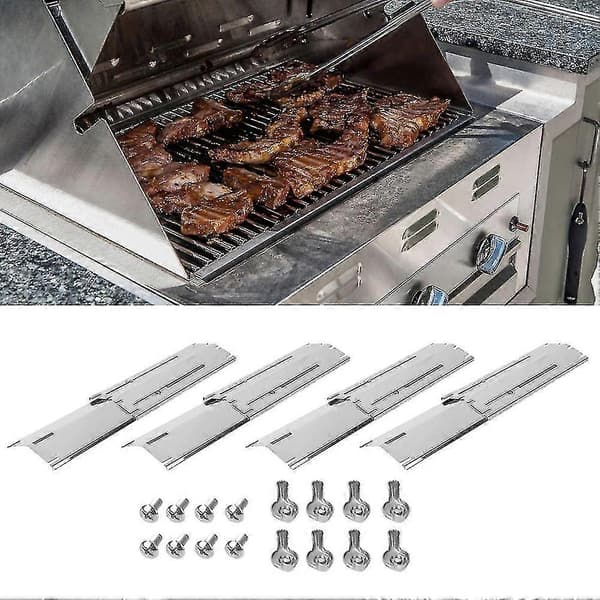 4 stk. Justerbare grillvarmeplader i rustfrit stål, BBQ bageartikler til køkkenet -FS-