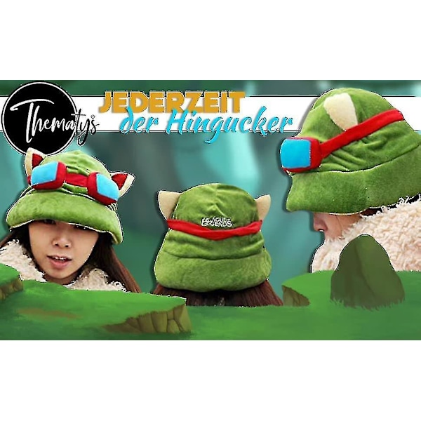 Vention Teemo League Of Legends Lol Hat - Perfekt til udklædning, karneval og cosplay - Kostume En