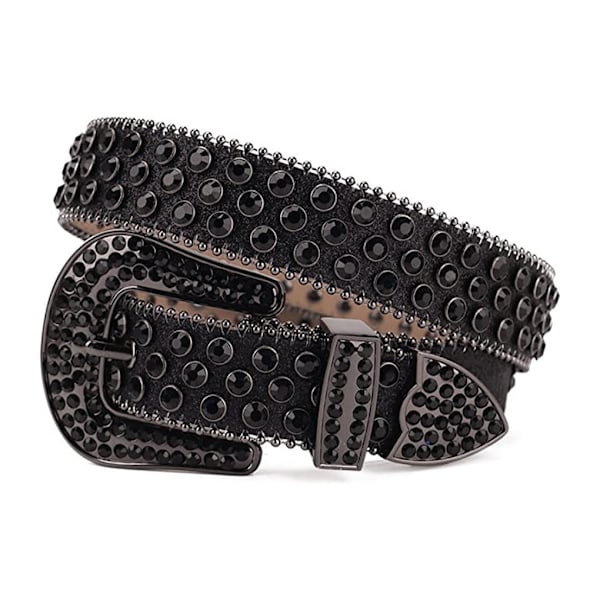 1/2/3/5 Y2K Stil Strassbälte Western Strassbälte För Svart 105cm-FS1- Black 105cm 2PCS
