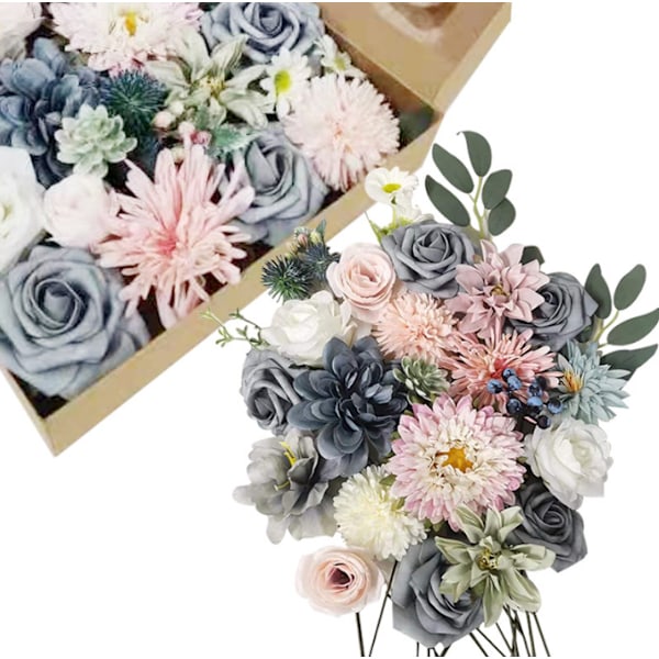 Brud brudebuket med blomster til bryllup-FS2- blue