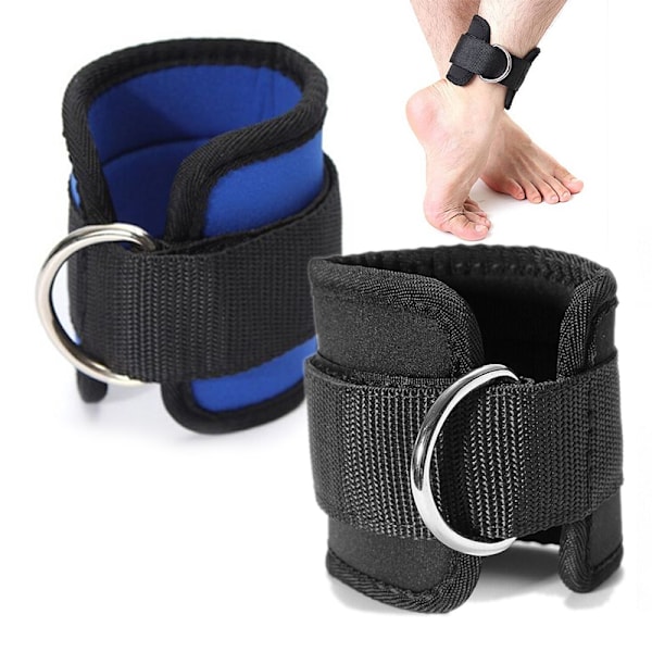 Gym Tyngdeløfting Multi Ankelstropp D-ring Th Blue