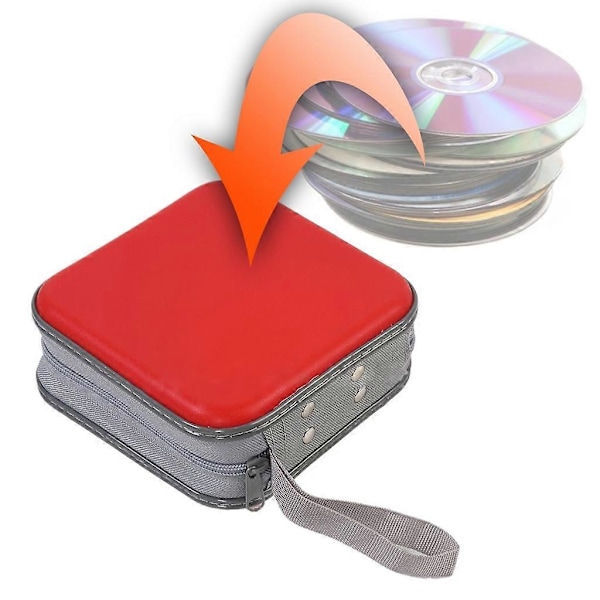 CD-etui til 48 diske, hårdt plastiketui til DVD- og CD-skiver, opbevaringstaske-FS4- Grey