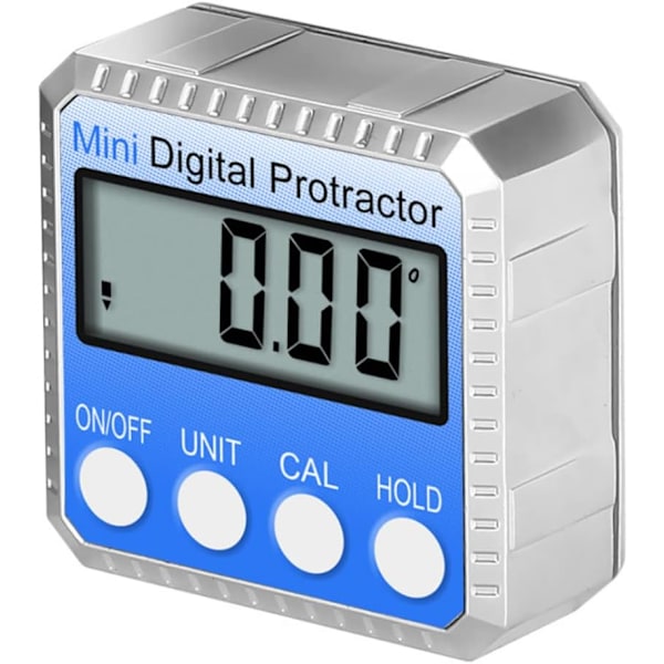 Digital vinkelmätare, elektronisk vattenpass 360° inklinometer (Blå)