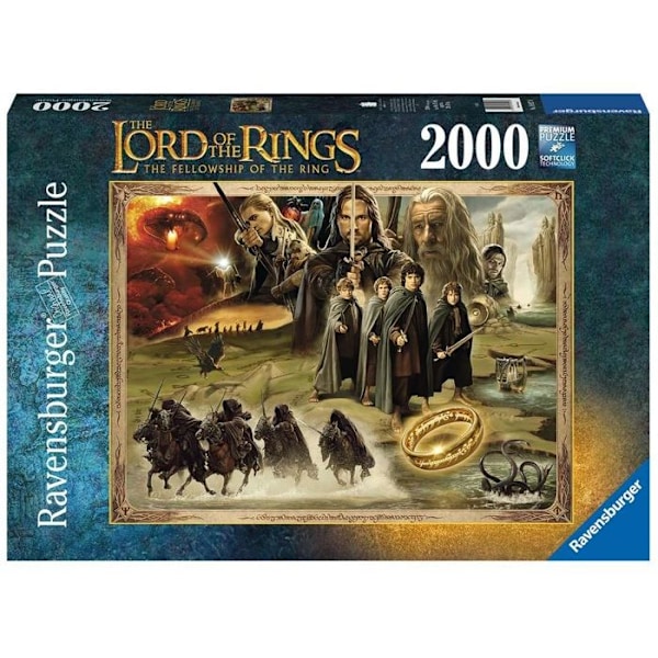 Ravensburger 2000 palan puzzle - Sormusten Veljeskunta / Sormusten Herra - Sarjakuvat ja sarjat