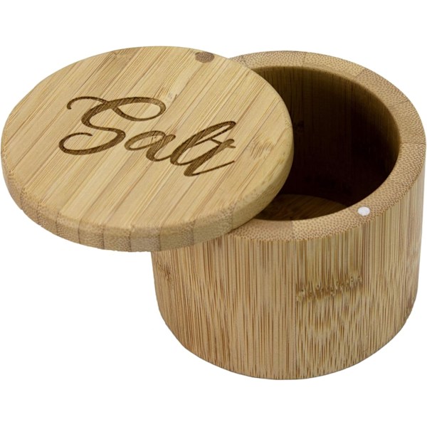 Totally Bamboo Salt Box, Bambuförvaringslåda med Magnetisk Vridning