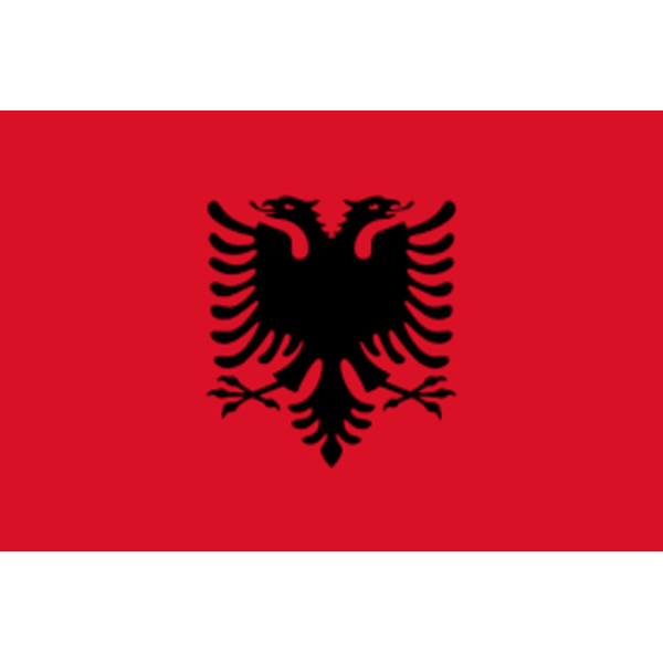 Flagga - Albanien Red Röd