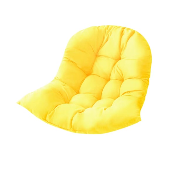 Indendørs hængende æggestol hængekøje stol sæde tyk pude hynde puder, 120x80cm yellow