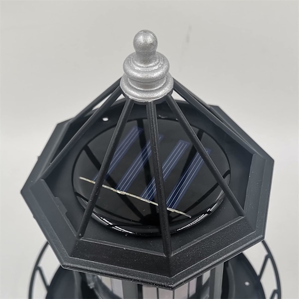 Solardriven Roterande Fyr LED Utomhus Trädgård Gräsmatta Lampa Dekoration