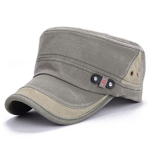 Modehat med syninger - Justerbar militærkasket - Unisex --FS2- Green