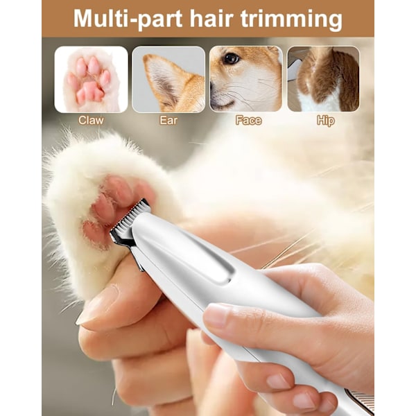 Pet Paws Grooming Clipper – Quiet and Efficient Paw Trimmer with LED Light