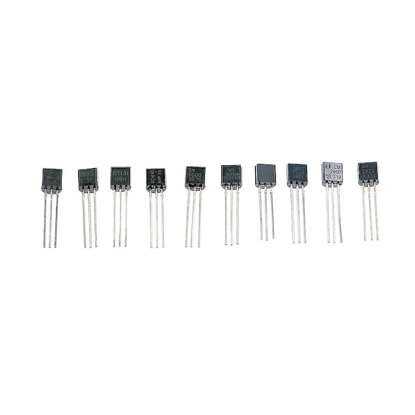 100 kpl/sarja 10 Tyypin Triod Thyristor Kit Z0607 2sd965 Bt131 Bt169 2n7000 Tl431 Mcr100-8 Mac97a6 Lm2950-5v 2n2222