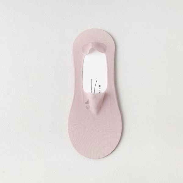 5 Par Dam Osynliga Båtsockor Andningsbara Silikon Halkfria Ultratunna Socktofflor Högkvalitativ Elastisk Is Silke Låga Strumpor-FS2- Purple