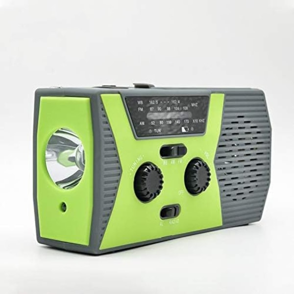 Multifunktionell radio, portabel nödradio för utomhusbruk med solceller