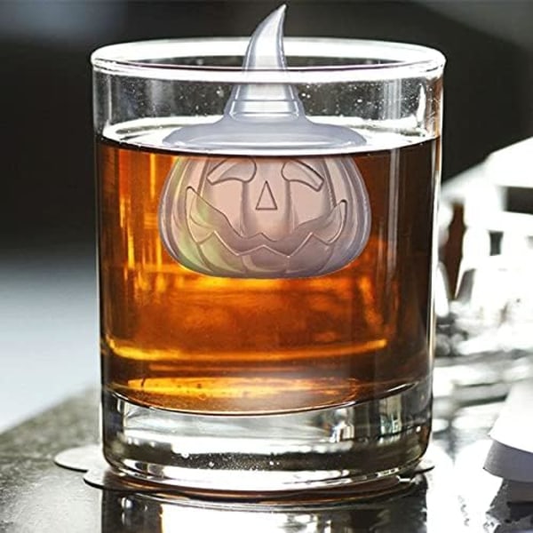 Halloween Pumpa Isbitsformar Med Tratt För Cocktail