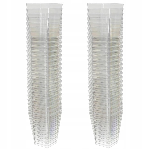 Square Plastic Cups - 120 ml - 50 pcs