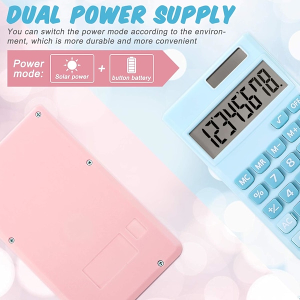 2 Pieces Basic Standard Calculator Mini Digital Desktop Calculator