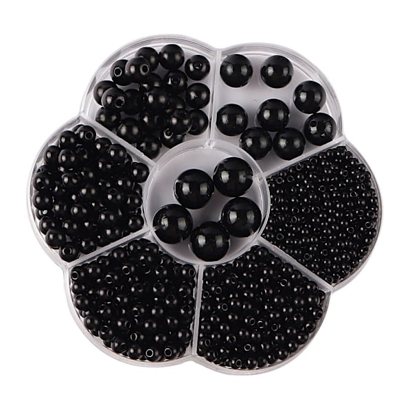 1/2/3/5 1150 stykker DIY-perlepærler for å lage vakkert smykke svart black 1 Pc