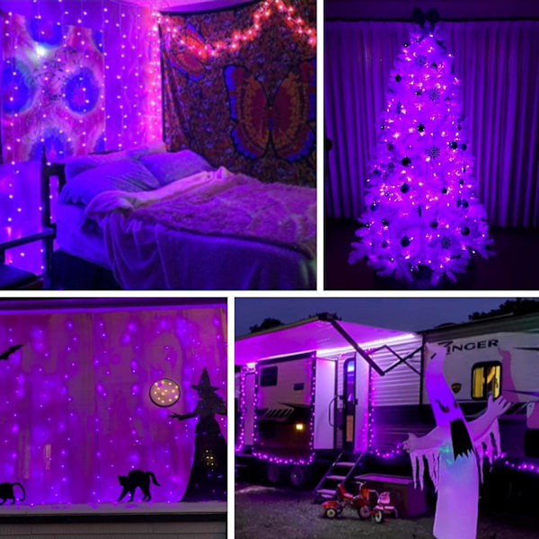 33 fot Ljusslinga Utomhus/Inomhus, 110 LED Uppgraderad Super