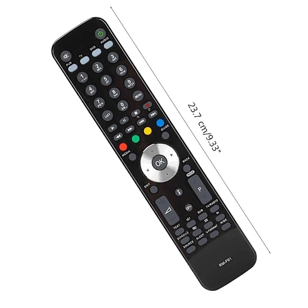 Ny fjernbetjening erstatning til Humax Hdr Freesat Box Hd-fox Rm-f01 Rm-f04 Rm-e06, Sort